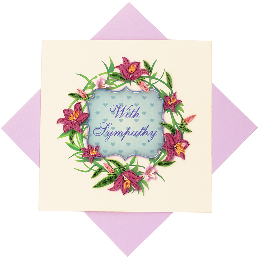 Quilled Flower Sympathy Card